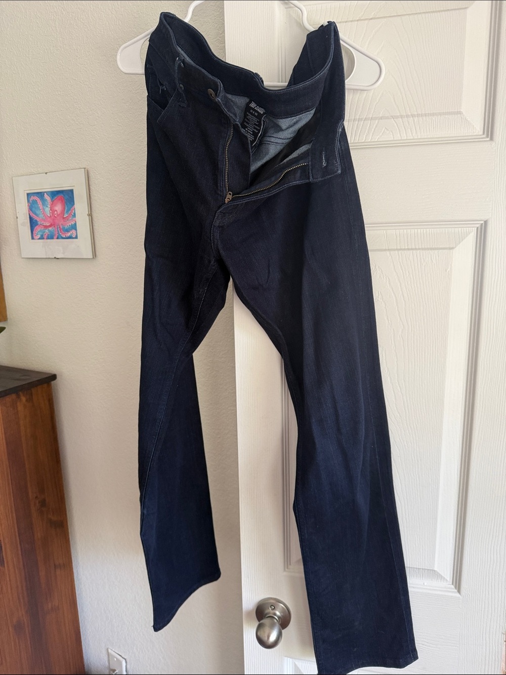 Classic Men's Straight-Leg Jeans in Dark Blue